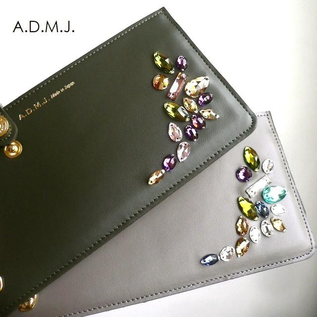 A.D.M.J クーポン対象外 ノベルティ ADMJ 長財布 子牛革 A.D.M.J クーポン対象外 ノベルティ ADMJ 長財布 子牛革