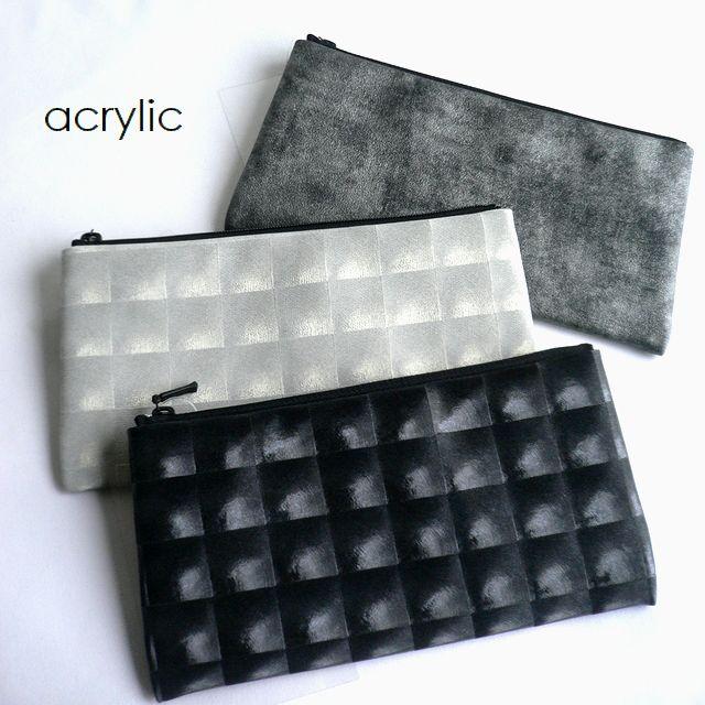 acrylic アクリリック 財布 長財布 ポーチ スリム マルチケース