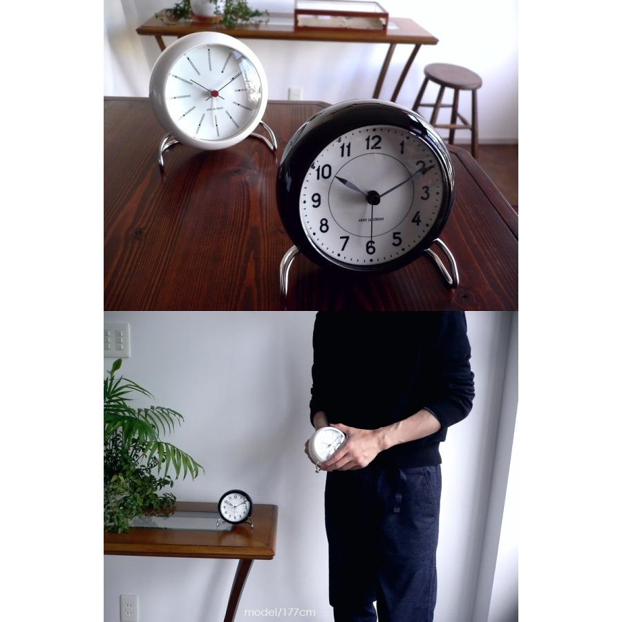 ノベルティ ARNE JACOBSEN アルネ ヤコブセン TABLE CLOCK 置き時計 目覚まし時計 BANKERS 43675 STATION 43672 ROMAN 43671 ホワイト/ブラック｜aclounge｜06