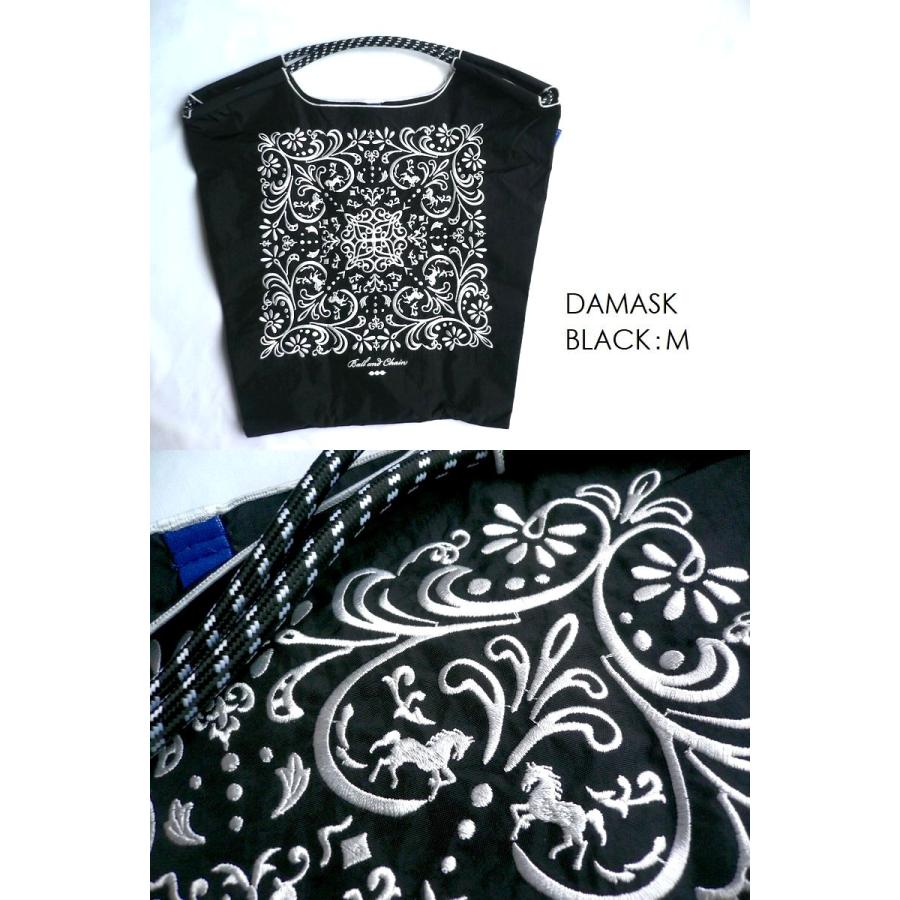 正規品 BALL＆CHAIN ボールアンドチェーン エコバッグ ト Mサイズ DAMASK ダマスク TWIN HORSE CHARM チャーム HORSE RUN VICTORIAN KEY&CARRIAGE 馬 SHOE