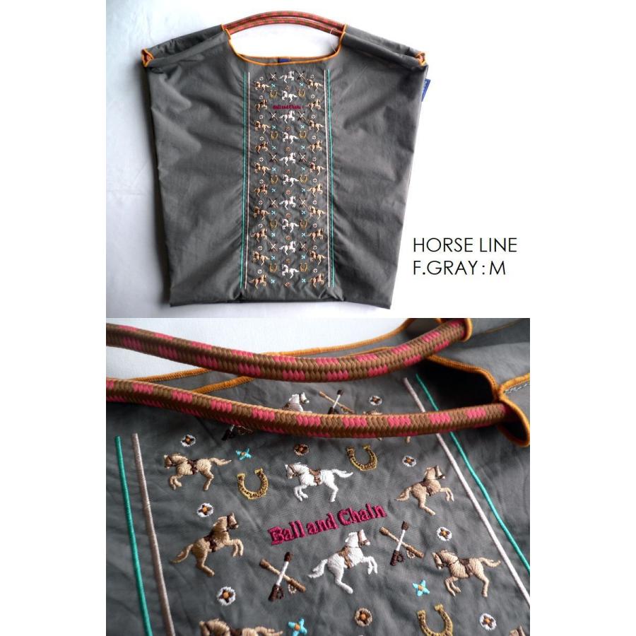 正規品 BALL＆CHAIN ボールアンドチェーン エコバッグ Mサイズ  CAKE ケーキ TASSEL タッセル ROPE ロープ HORSE 馬 FLOWER LINE  フラワー 花柄 TORSO トルソーの画像