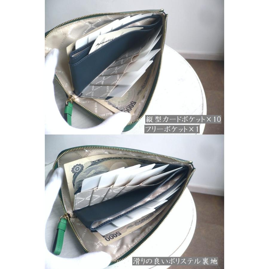 PELLE BORSA ペレボルサ 長財布 メッセージ ロゴ L字ファスナー