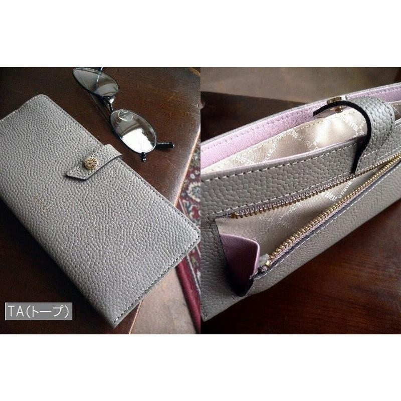 PELLE BORSA（ペレボルサ） 長財布 キャビアシボ 型押しレザー スリム