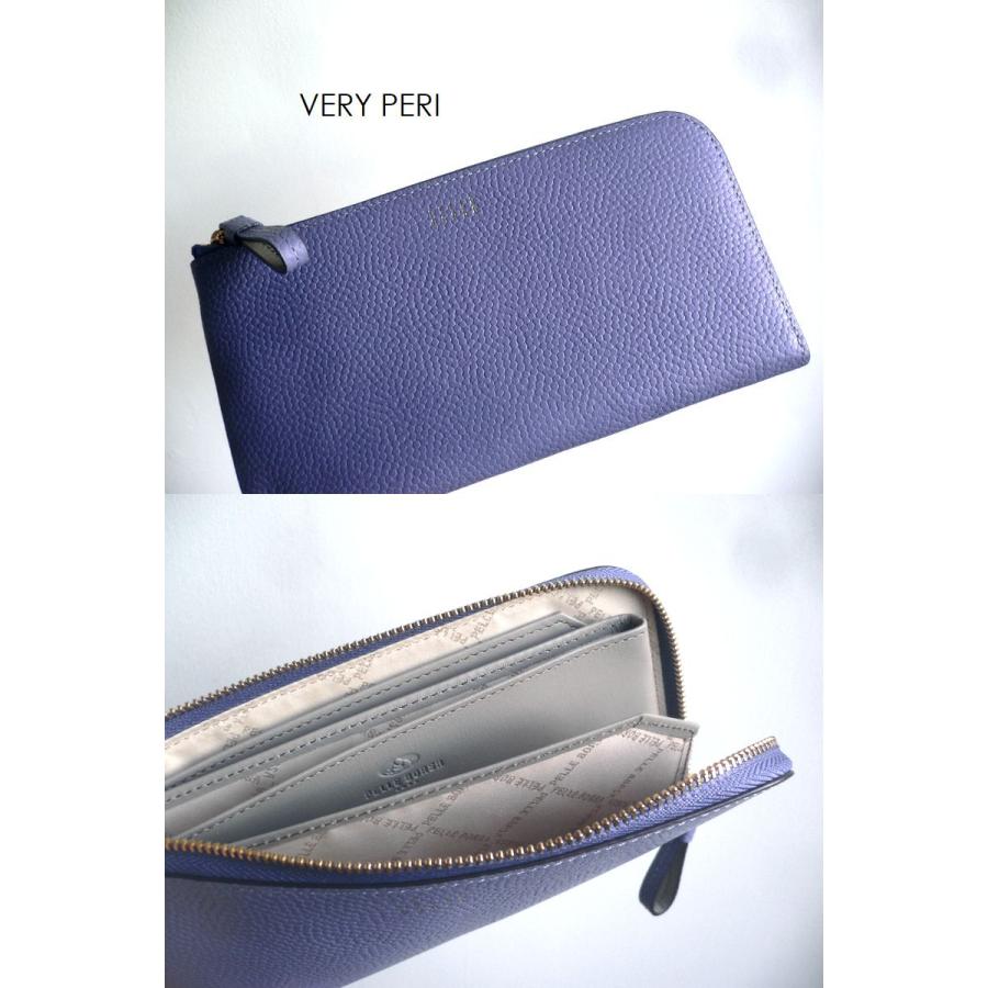 PELLE BORSA ペレボルサ 長財布 キャビアシボ 型押しレザー L字ファスナー ウォレット 5443 Playful Goods トープ/グレー/パープル/グリーン｜aclounge｜10