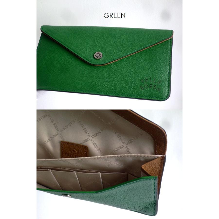 PELlE BORSA  長財布 ペレボルサ PELLE BORSA L字ファスナーコンパクト長財布 （アイボリー