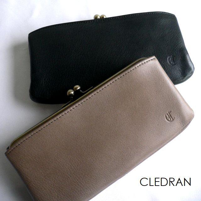 長財布 CLEDRAN（クレドラン）濃紺色 CLEDRAN（クレドラン） ノベルティ 財布 ガマ口 レザー 長財布 CL2305