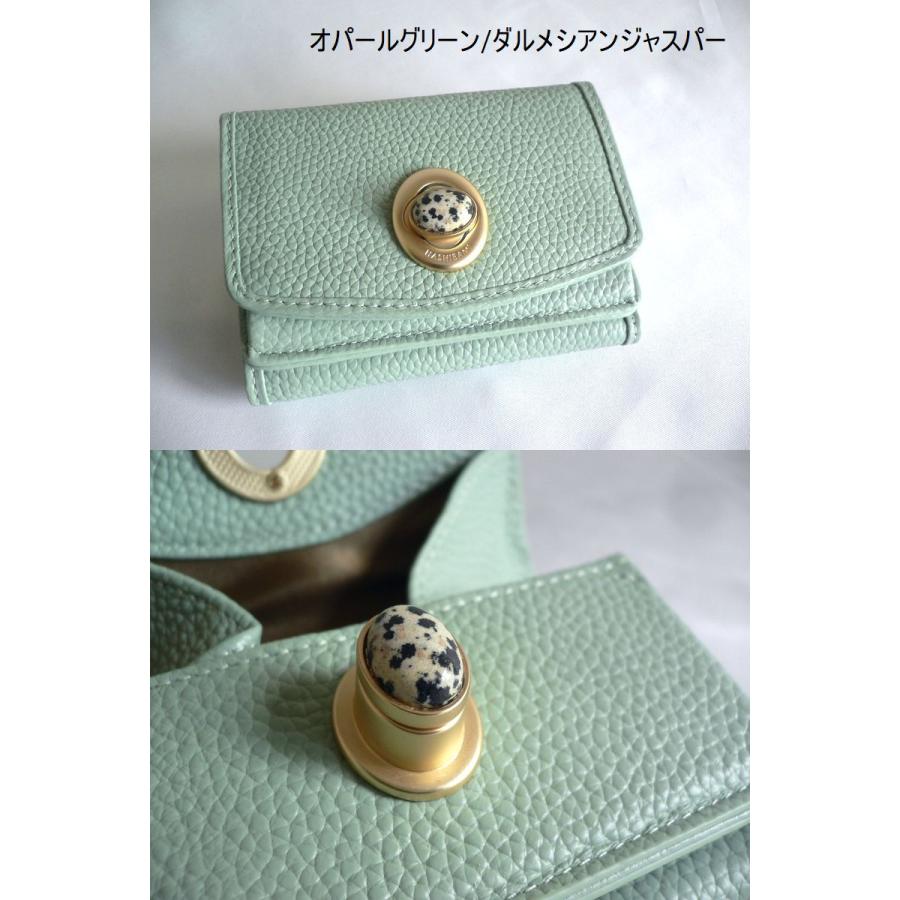 Hashibami（ハシバミ） 三つ折り 財布 ジェムストーン ミニウォレット