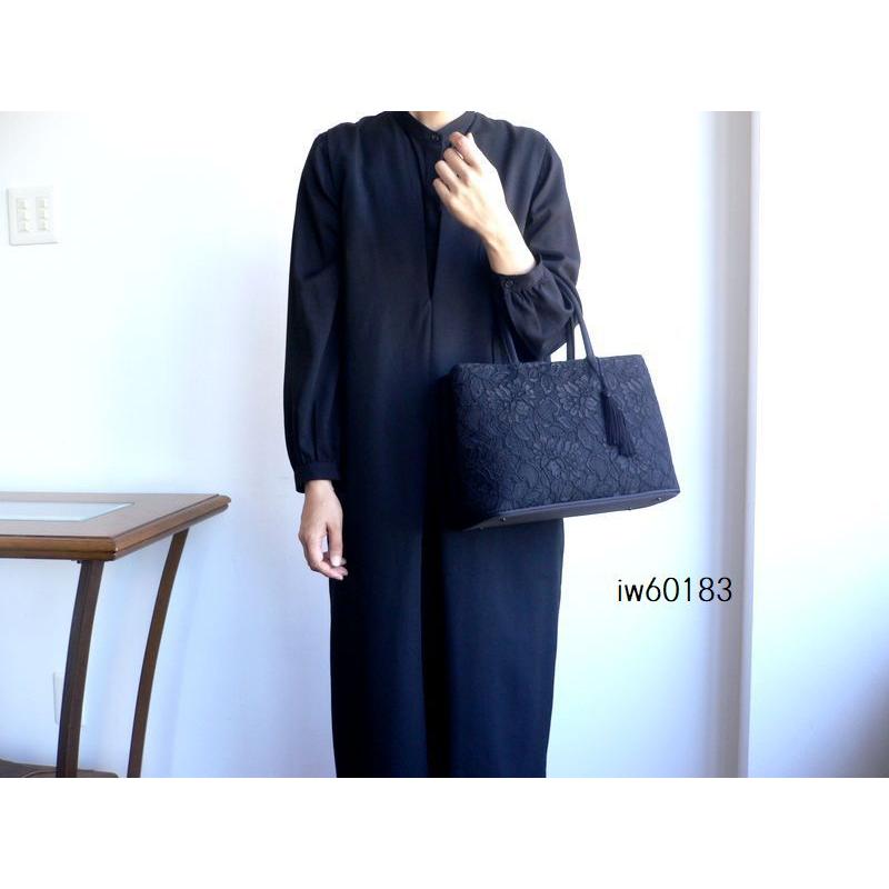 岩佐 イワサ IWASA 日本製 ブラックフォーマル 二層式バッグ コード