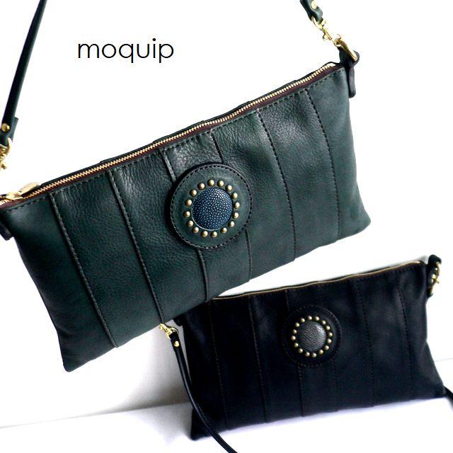 moquip　モキップ　ガルーシャ　レザー　グリーン moquipモキップガルーシャレザーファスナー長財布グリーン