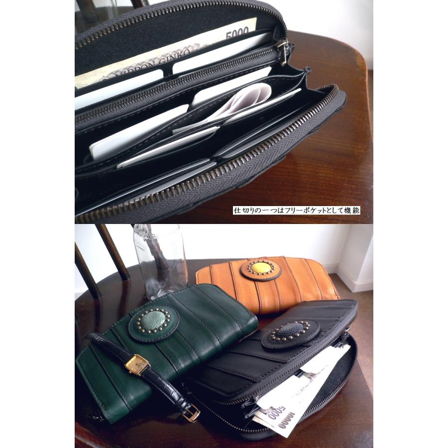 MOQUIP カーフガルーシャショルダー付長財布 moquip（モキップ） ノベルティ/ moquip ガルーシャ ステアレザー