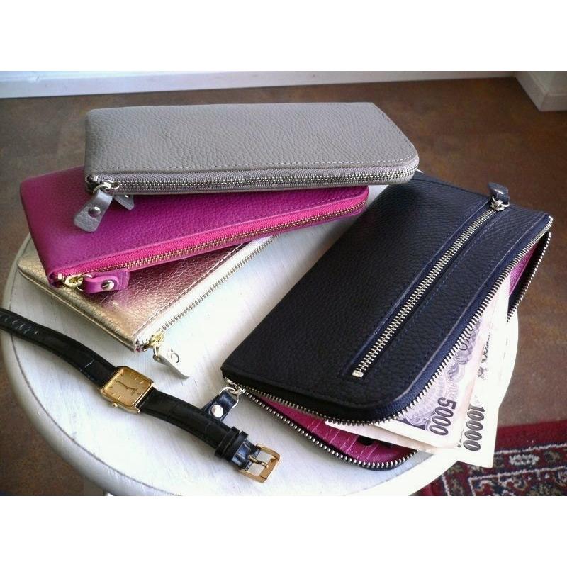 ノベルティ ORTICO オルティコ 長財布 薄い財布 シュリンクレザー L字