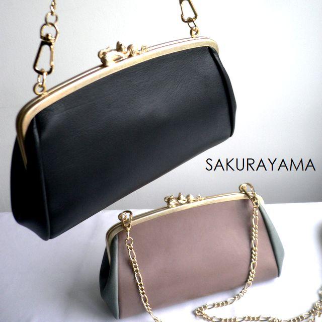 ノベルティ SAKURAYAMA サクラヤマ レザーバッグ 猫と毛糸玉の2way