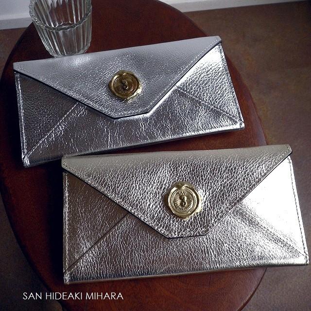 SAN HIDEAKI MIHARA ノベルティ サンヒデアキミハラ 牛革 箔押し SAN HIDEAKI MIHARA ノベルティ サンヒデアキミハラ 牛革 箔押し