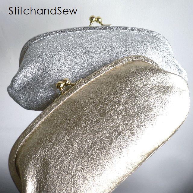 StitchandSew ノベルティ ステッチアンドソー 財布 金銀箔 レザー 