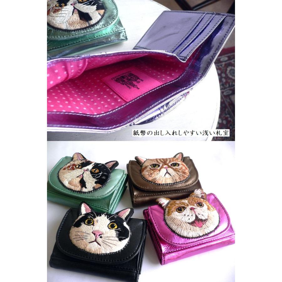 tamao world（タマオワールド） 折り財布 猫 ネコ ねこ ミニ財布 3234