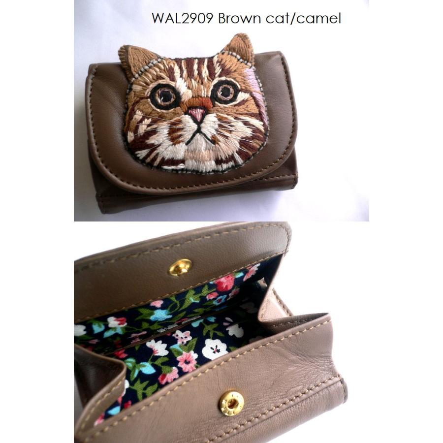 tamao world（タマオワールド） 折り財布 猫 ネコ ねこ ミニ財布 3234