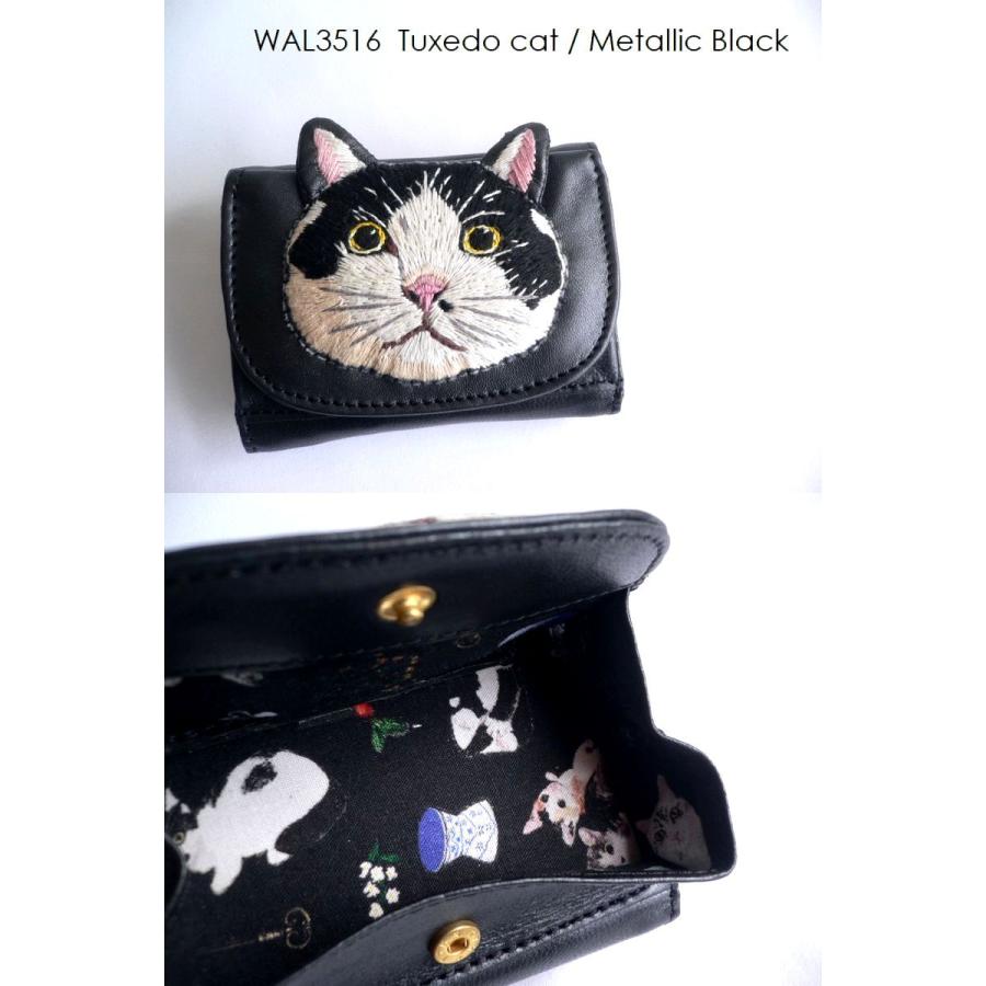 tamao world（タマオワールド） 折り財布 猫 ネコ ねこ ミニ財布 3234