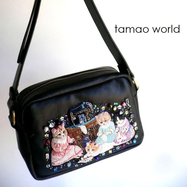 tamao world（タマオワールド） バッグ 猫 ネコ ねこ ショルダーバッグ