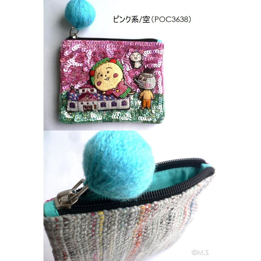 tamao world タマオワールド スパンコール 刺繍 ポーチ コジコジ tamao world タマオワールド スパンコール 刺繍 ポーチ コジコジ