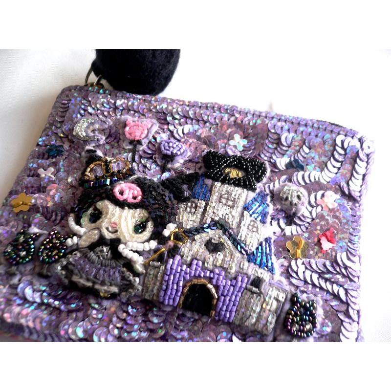 tamao world（タマオワールド） スパンコール 刺繍 ポーチ SANRIO