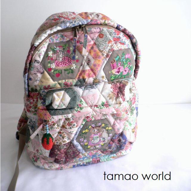 tamao world（タマオワールド） バッグ パッチワークプリント 中綿