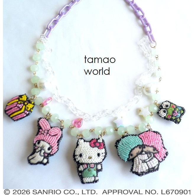 tamao world（タマオワールド） ネックレス 刺繍ネックレス サンリオ