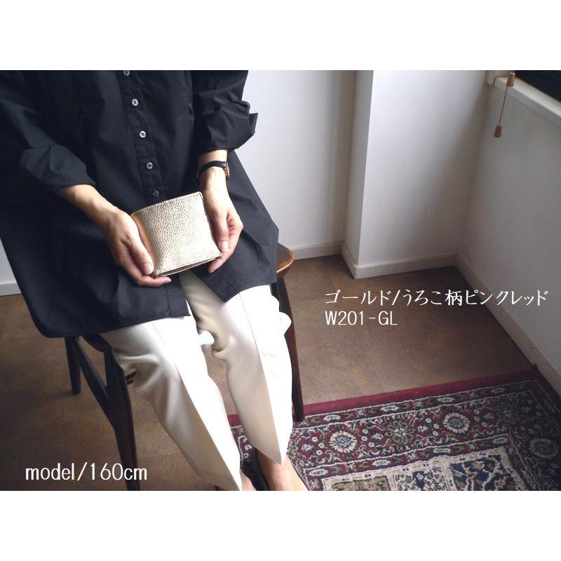 がくやま SAKURAYAMA サクラヤマ レザー 折り財布 がま口 W201GL ゴールド