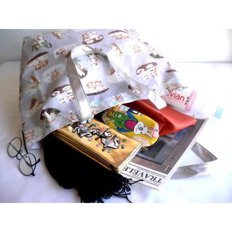 yukiemonハンドメイド　新作セミオーダー　ビッグトート＆巾着バック② セミオーダー] ミナペルホネン生地使用 ✳︎ choucho巾着バッグ