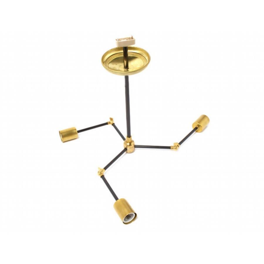 アクメファニチャーSOLID BRASS LAMP 3ARM / BLACK ACME Furniture アクメファニチャー SOLID BRASS LAMP 3ARM BK PIPE
