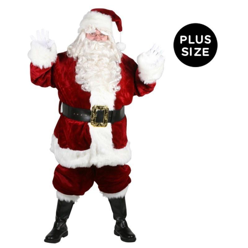 大きいサイズ プラスサイズ 高級 本格 サンタクロース コス チューム 衣装 クリスマス プレ 大人 立派なサンタ マジェ スティック H コスプレ｜acomes