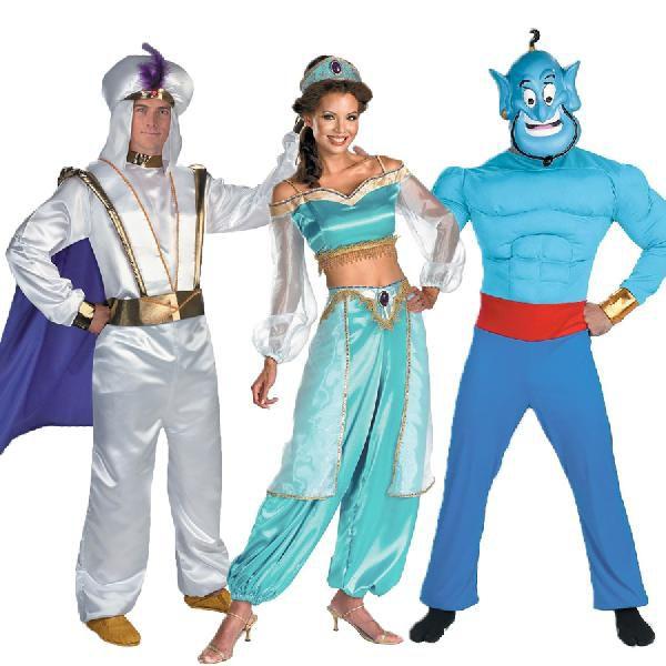 ディズニー公式 ジャスミン ジーニー アラジン 3人セット グループコスチューム 大人用