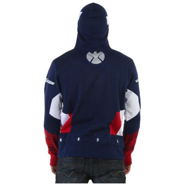 キャプテンアメリカ パーカー アベンジャーズ キャラクター グッズ 大人用 フードがマスク になっているパーカー 412 アカムスyahoo 店 通販 Yahoo ショッピング