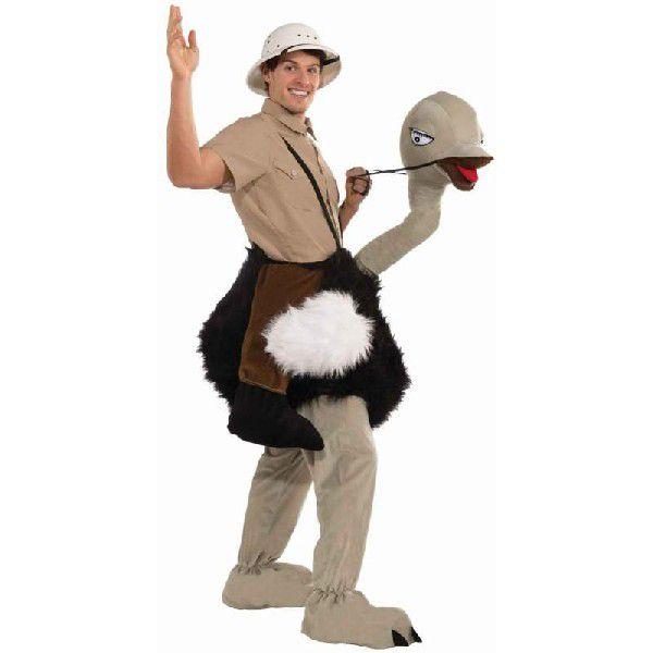 着ぐるみ ハロウィン コスプレ 衣装 アニマル ダチョウに乗った探検家 大人用コスチューム