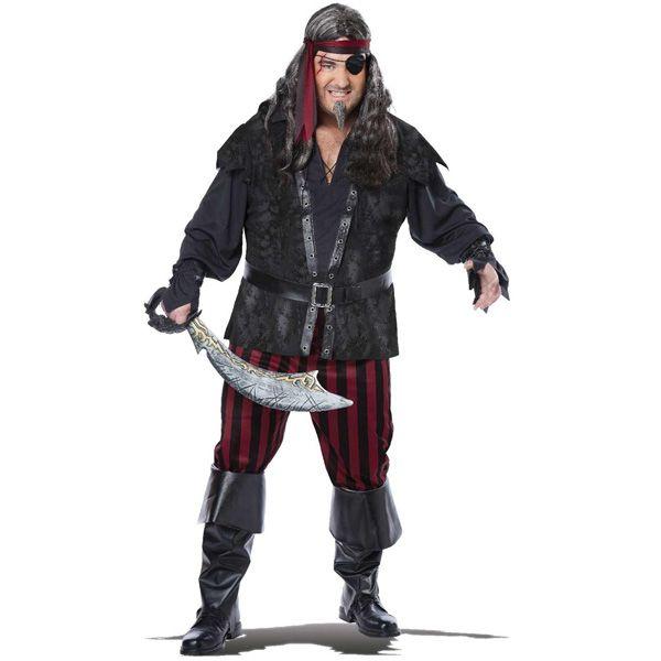 海賊 パイレーツ 非情な海賊の悪党 大人用 男性用 コスチューム 大きいサイズ プラスサイズ ハロウィン コスプレ コスチューム・衣装｜acomes