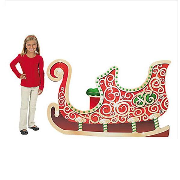 クリスマス サンタさん ソリ スタンドアップ 等身大 パネル ホリデー デコレーション 飾り｜acomes