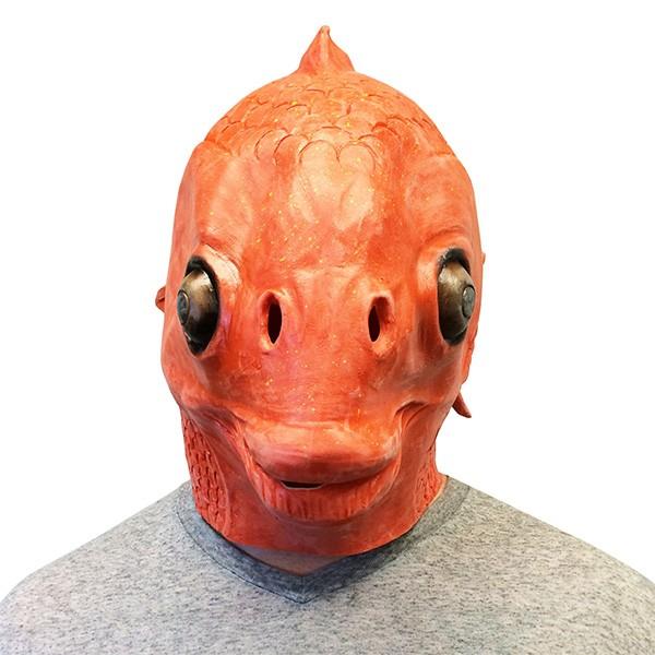 アニマル コスプレ 動物マスク) 魚 顔 オレンジ さかな 大人 