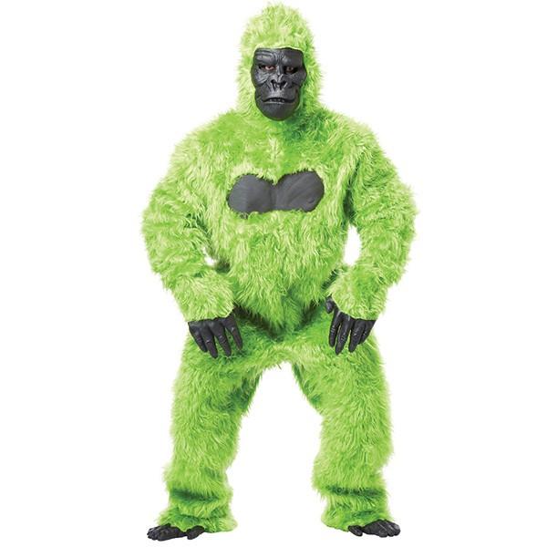 ゴリラ 着ぐるみ 動物 大人用 おしゃれ グリーンゴリラ コスチューム コスプレ 衣装 ハロウィン パーティー 猿 かわいい 緑 もふもふ Purrworld Com