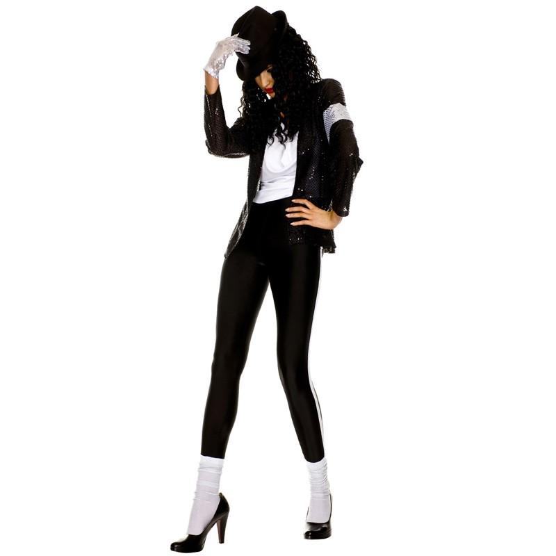 マイケルジャクソン 衣装 コスチューム 大人 女性 仮装 コスプレ ビリージーン 6点セット 黒 ダンス衣装 アカムスyahoo 店 通販 Yahoo ショッピング