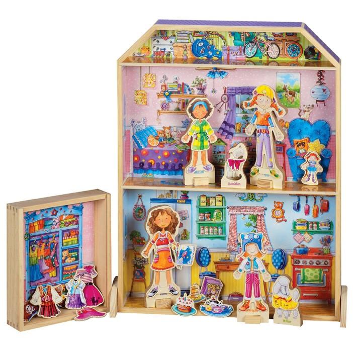 現品 T S Shure社製 知育玩具 デイジーガールズ 木製マグネット着せ替えドールのセット 着せ替え人形 木のおもちゃ プレイセット おもちゃ Fucoa Cl