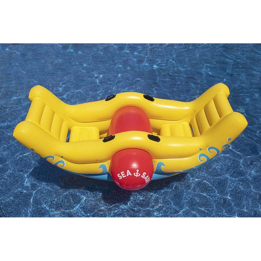 浮き輪 2人用 プール グッズ おもちゃ ペアで楽しめる子供用フロート ボート シーソー型 インスタ｜acomes｜02