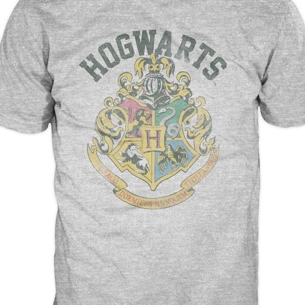 ハリーポッター グッズ ｔシャツ ホグワーツ 紋章 大人 男性用 グレー ユニバ コスプレ Usj アカムスyahoo 店 通販 Yahoo ショッピング
