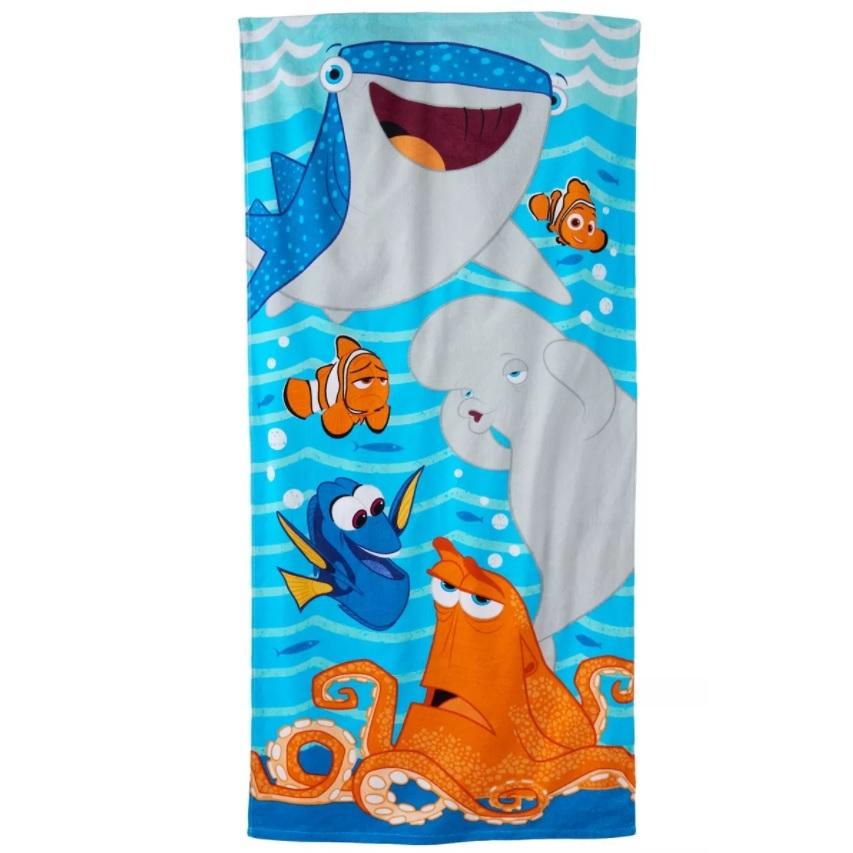 プール タオル 家庭用 ファインディングドリー グッズ ニモ マーリン ハンク ビーチタオル 大判 バスタオル 水遊び ディズニー ピクサー 映画 キャラクター