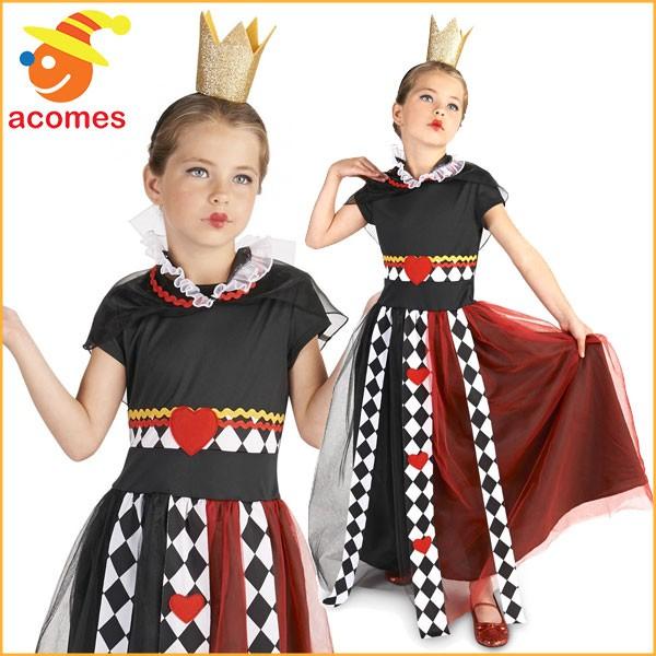 アリス コスプレ ハートの女王 ドレス コスチューム 女の子用 子供用 キッズ アリスインワンダーランド 不思議の国のアリス 時間の旅 ハロウィン 仮装 衣装 アカムスyahoo 店 通販 Yahoo ショッピング