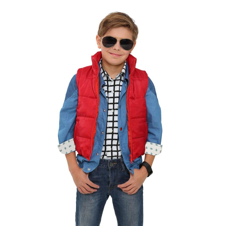 バックトゥザフューチャー 子供 衣装 幼児 人気 コスチューム マーティン ベスト 赤 映画 80年代 仮装 グッズ ユニバ コスプレ Usj アカムスyahoo 店 通販 Yahoo ショッピング