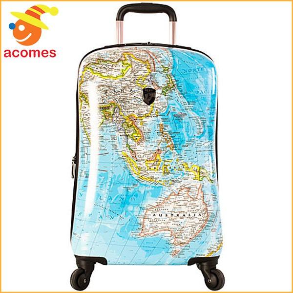 スーツケース キャリーオン 機内持ち込み 地図 キャリー 世界 バッグ スーツケース 2g 世界 地図 ハード