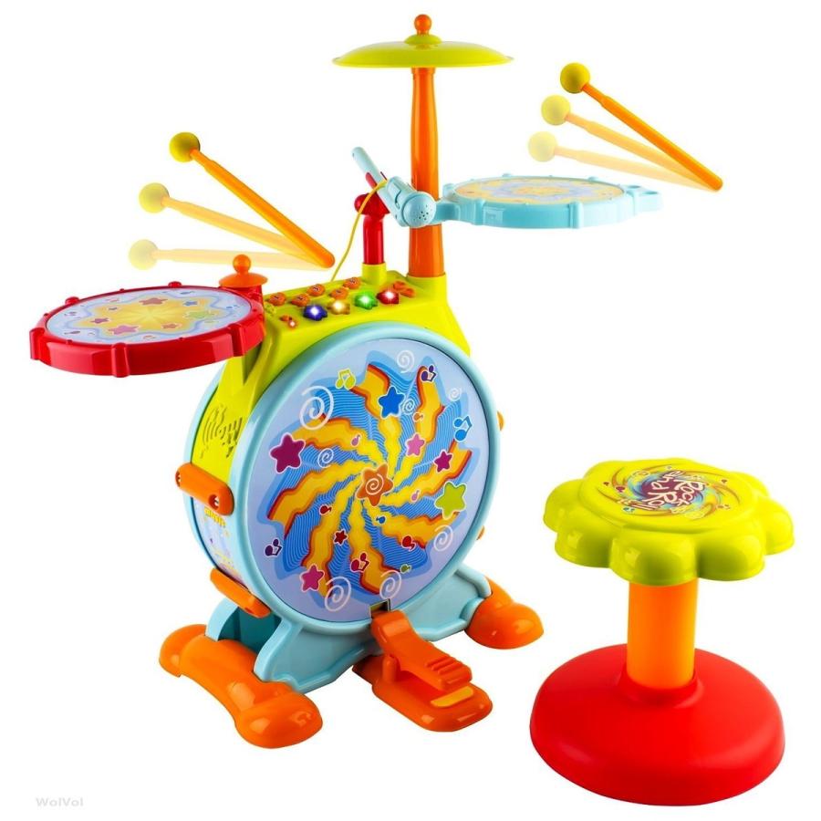 Wolvol 子供 ドラム おもちゃ ミュージック 音楽 楽器玩具 アカムスyahoo 店 通販 Yahoo ショッピング