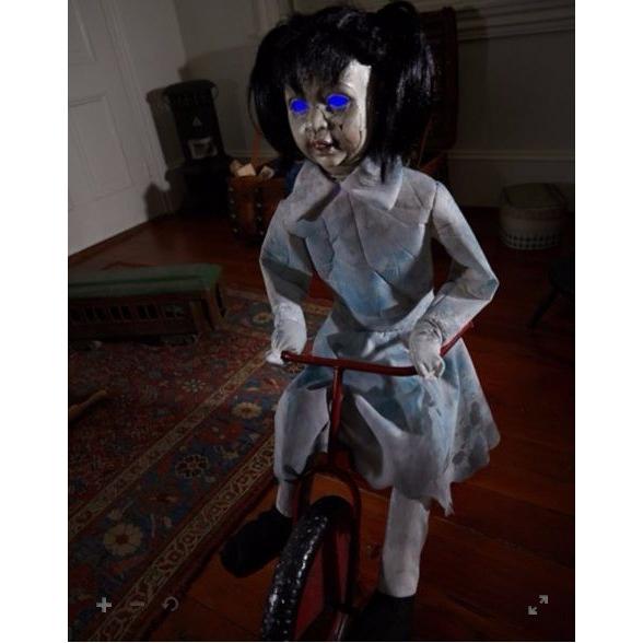 飾り 不気味 三輪車 少女 人形 ハロウィン 装飾 デコレーション イベント パーティー お化け屋敷 肝試し Www Unipymes Com