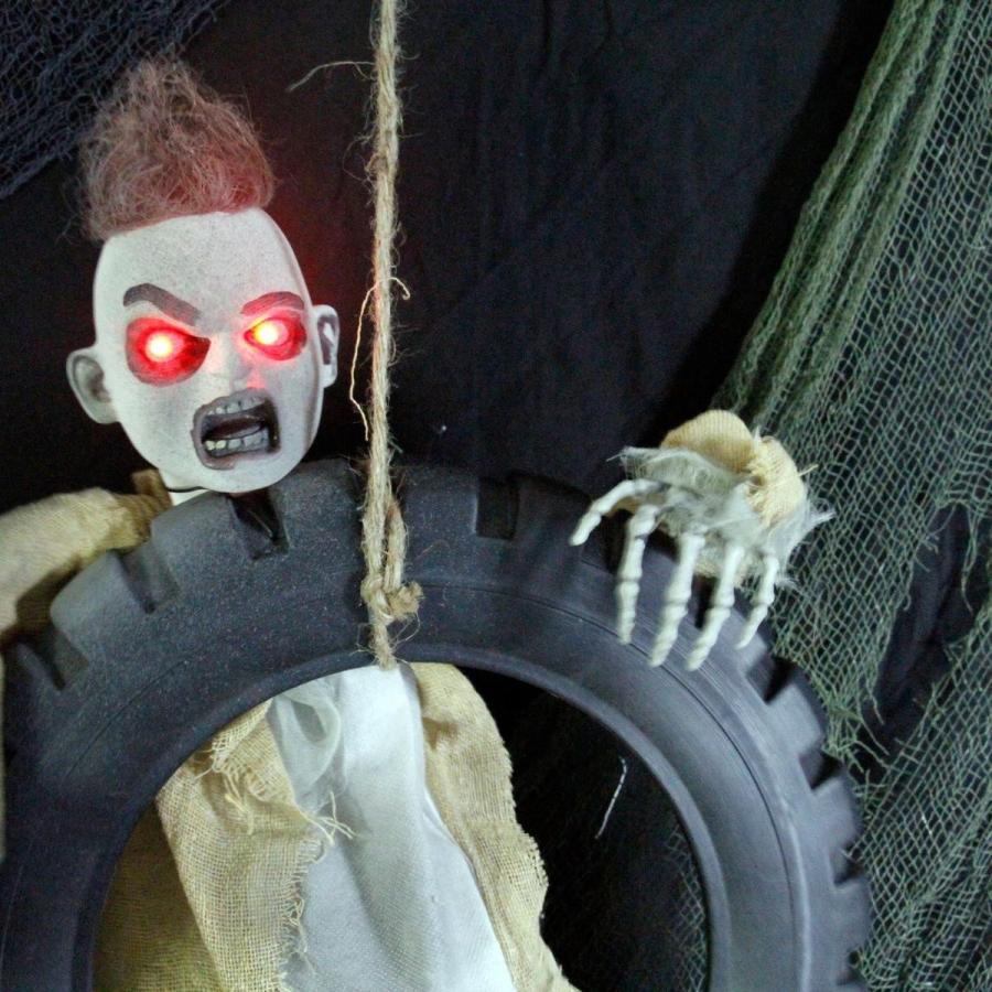 動く ゾンビ 人形 タイヤに吊るされた ハロウィン デコレーション インテリア 怖い 飾り 装飾 置き物 ホラー グッズ アカムスyahoo 店 通販 Yahoo ショッピング