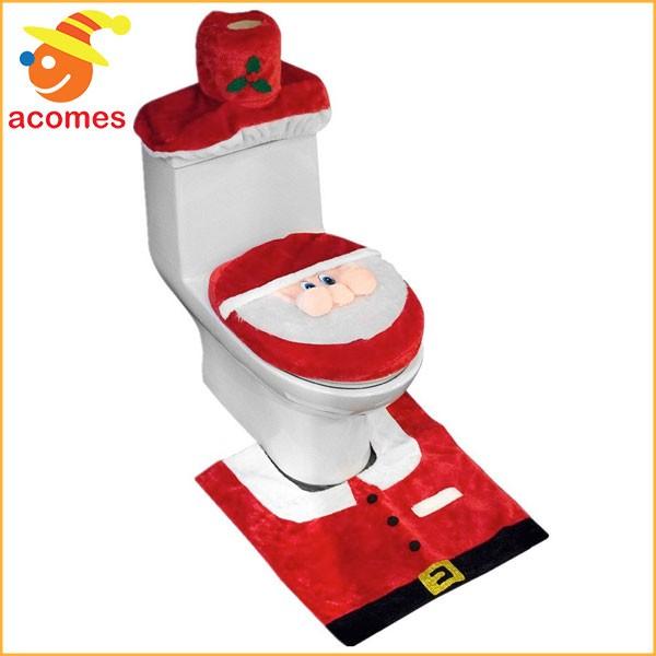 クリスマス トイレ 飾り サンタクロース ３点 セット パーティー デコレーション｜acomes
