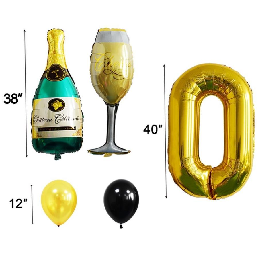 18 デコレーション グッズ シャンパン 風船 バルーン ゴールド 金 大晦日 年越し 新年会 パーティ インテリア 飾り 装飾 アカムスyahoo 店 通販 Yahoo ショッピング